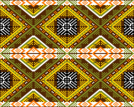 Fabric Pixel pattern design 