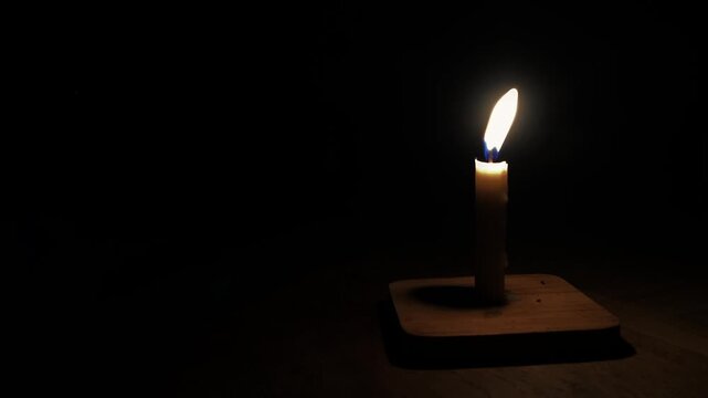 Candlelight on a black background