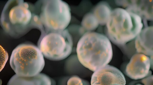 The specialized organelles within melanocytes responsible for melanin production known as melanosomes can be seen here in varying stages of development.