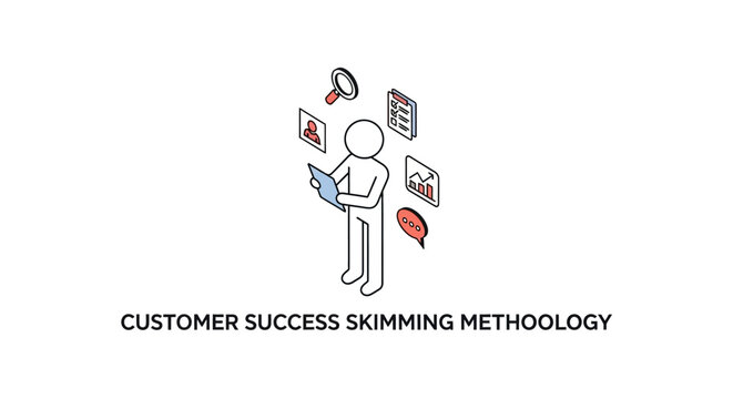 Illustration of Customer Success Methodology and Skimming Concepts.