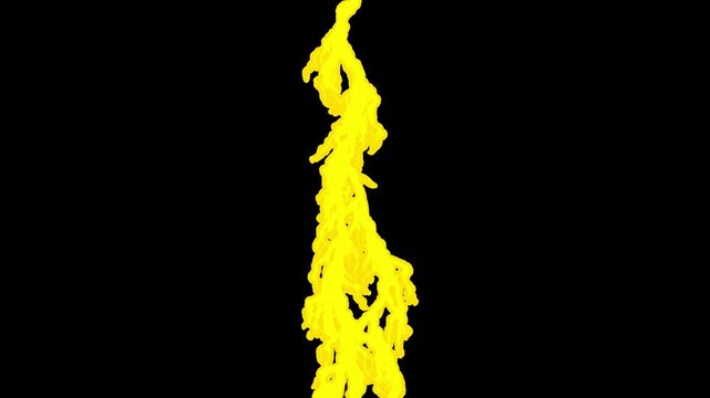 32_Lightning Gold Triple Vertical - Black Background Screen Blend Overlay