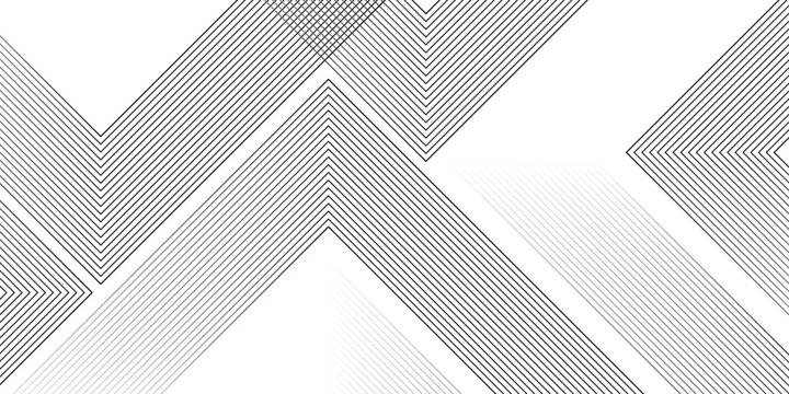 Geometric diagonal oblique vector curve gradient black and white graphic stripe line. Repeated fine diagonal lines Thin slash line stripes diagonal vector elegant background