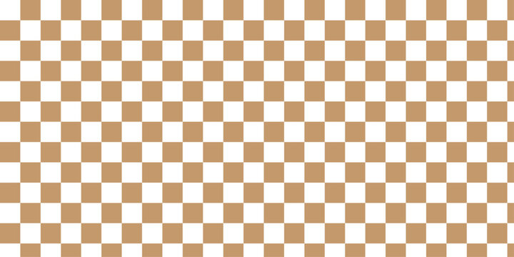 minimal game chacked board textiel brown and white square pattern wall decoration wallpaper. vector illustion fabric pattern design.