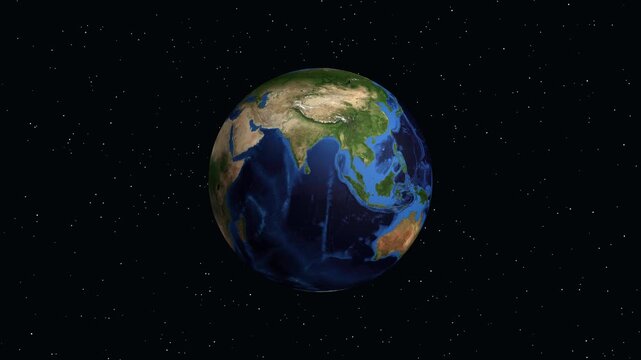 Earth Zoom Animation to Pleven Bulgaria with Geographic Data Overlay