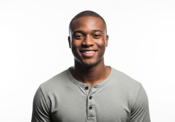Obraz premium Portrait of a smiling young man isolated on white background