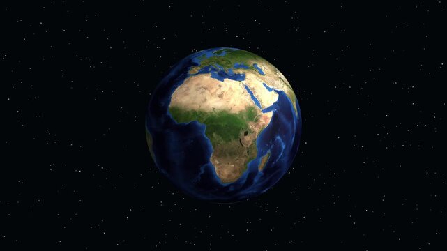 Earth Zoom Animation Focusing on Mogadishu Somalia with Population Data