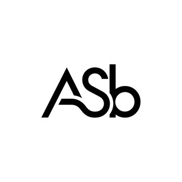 Abstract black lettermark logo featuring ASb initials design.