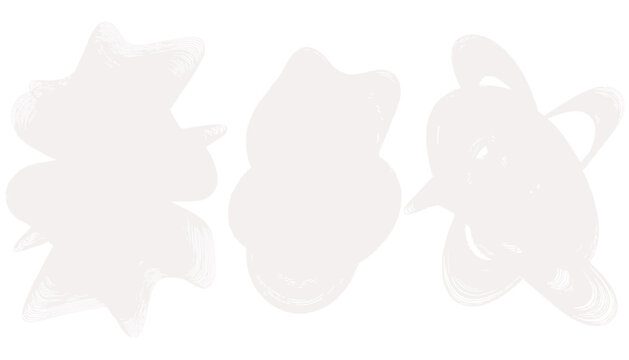 Abstract organic shapes, white, minimalist, modern design elements, isolated on white.