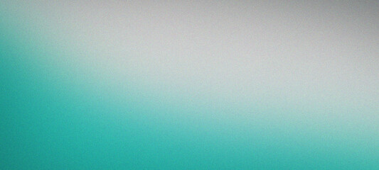 Obraz premium Abstract Turquoise and White Grainy Gradient Background with Noise Texture