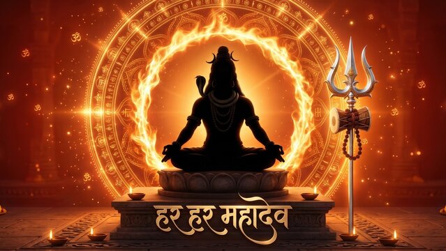 Har Har Mahadev Divine Energy Poster