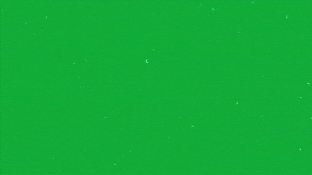 Old VHS tape playing  pause button interface on green screen background. VHS defects, artifacts and noise. Glitches of old damaged tape cassettes. Static TV noise. Green Screen mode footage