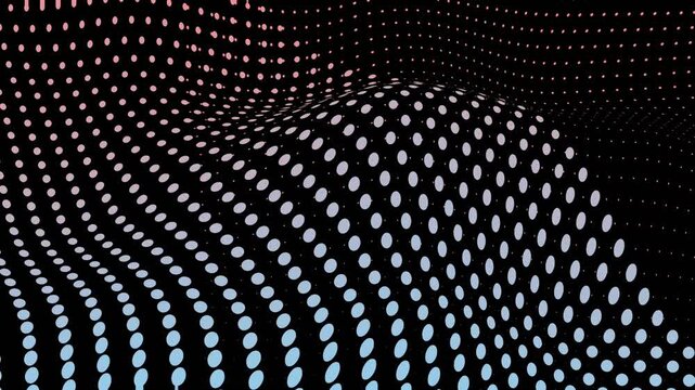 Black and White Halftone Dot Motion Graphics Background
