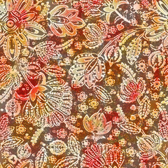 Fototapeta premium all over floral pattern vine jall blur 3D emboss effect, abstract hand drown art work digital print on fabric wallpaper background, saree, suit, duppata, dress, bed sheet rug wall sticker men shirt