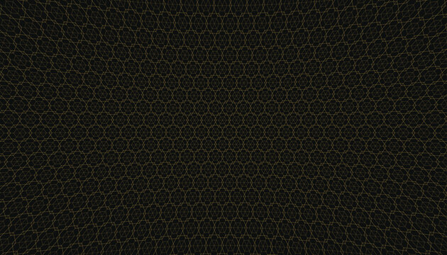 Yellow hexagonal triangular grid vortex geometric pattern