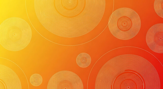 Orange and yellow abstract background featuring large circular moire pattern designs and intricate geometric textures abstract background geometric wallpaper artistic creative colorful
