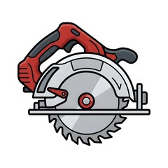 Naklejka premium Circular Saw Vector Illustration | Power Cutting Tool Clipart