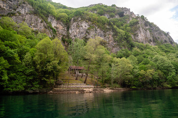 Obraz premium Exploring Matka Canyon in Skopje North Macedonia near the river and scenic cliffs