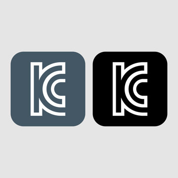 KC Mark Korea Certification | Korean Conformity Symbol Icon Gray Black Vector