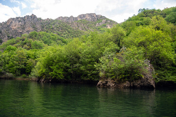 Obraz premium Exploring Matka Canyon near Skopje in North Macedonia on a sunny day