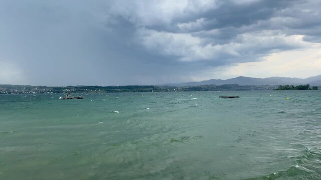 Wind Driven Waves on Lake Zurich