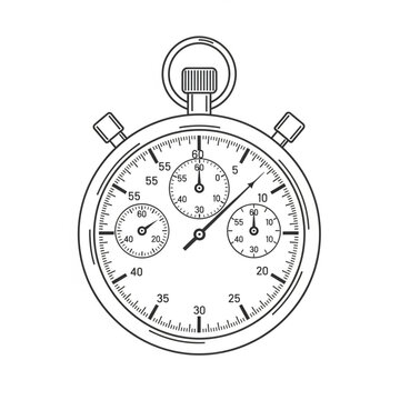 The stopwatch lies on a surface for sports timing events