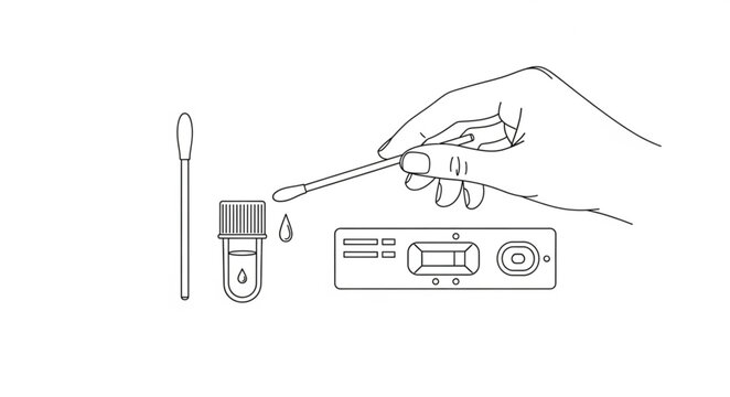 Medical Diagnostic Test Kit Illustration