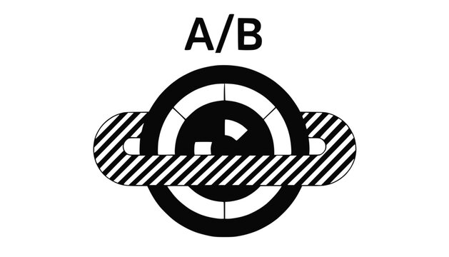 Abstract A/B Choice Symbol, Decision Making, Option Selection, Comparison Concept