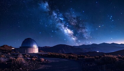 Obraz premium Dramatic night sky over ancient temple ruins.