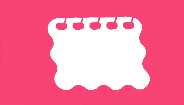 Blank White Note Pad with Perforated Edge on Pink Background