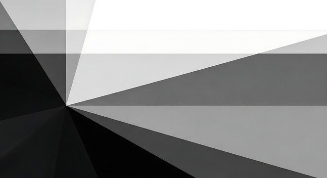Abstract geometric pattern with monochrome triangular shapes and light rays geometric abstract background triangle monochrome structure backdrop minimalist perspective illustration contrast