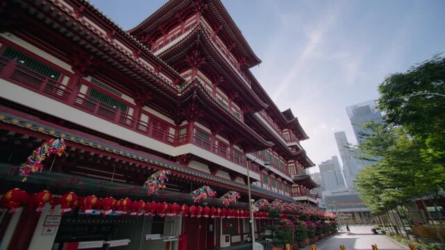 Singapore Chinatown urban cityscape with colorful streets beautiful architecture and lively cultural atmosphere travel tourism in Asia