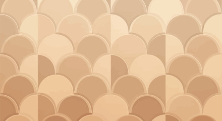 Seamless pattern with elegant beige scales, abstract geometric background texture, warm pastel color tones, decorative art deco style design element. © Jdieo