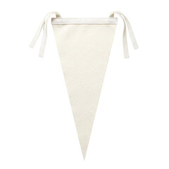 Blank white felt pennant flag mockup isolated © shuphanida