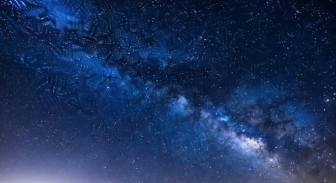 Night sky with milky way galaxy and millions of bright stars in deep space universe astronomy constellation stargazing background astrology infinite celestial atmospheric