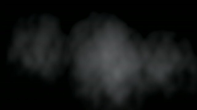 Subtle White Smoke Wisps Rising Against Pitch Black Background