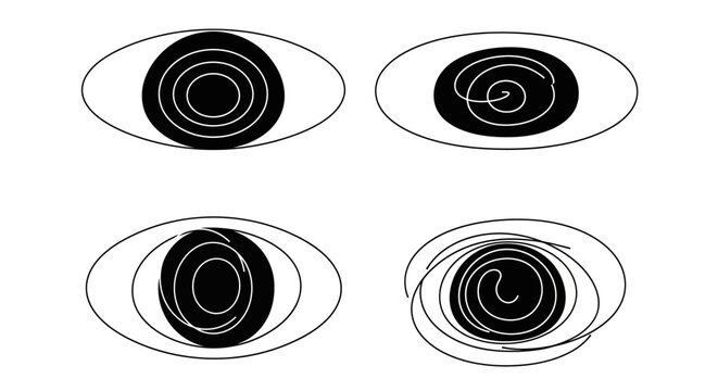 Abstract Eye Designs, Vision, Perception, and Focus Concepts