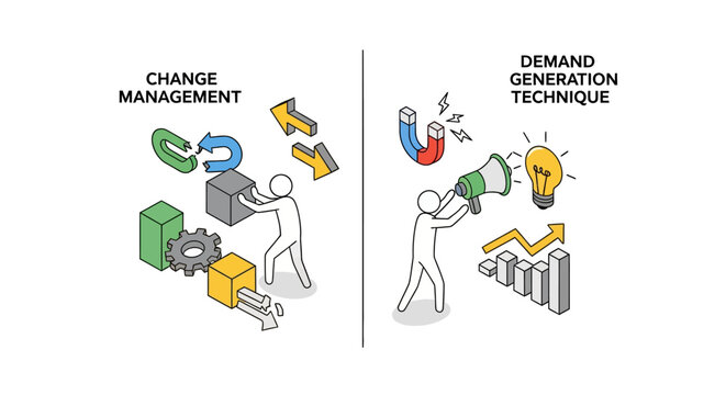 Comparing Change Management and Demand Generation Techniques Illustrated.