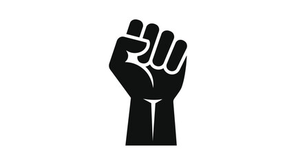 Fototapeta premium Black Fist Raised Symbol of Protest, Resistance, Power, Unity, and Solidarity
