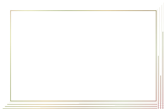 Abstract Minimalist Gradient Colorful Line Border on White Background. 154