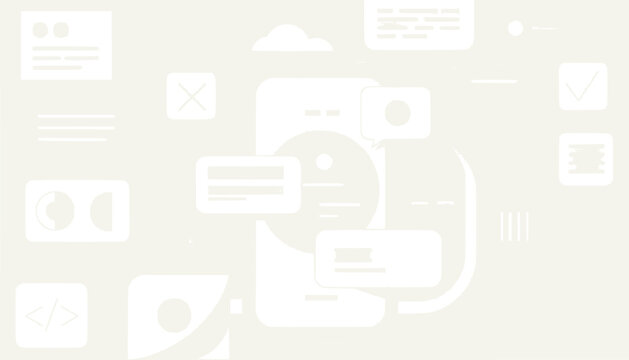 Digital UI UX Design Mobile App Interface Elements Vector Illustration