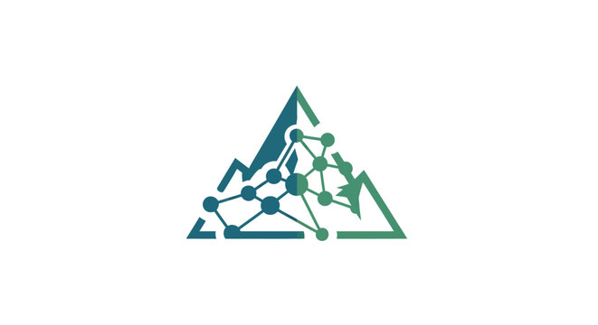 Abstract Geometric Triangle Network Connection Design Element.