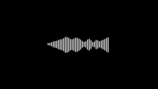 Clean sound wave spectrum animation &ndash; digital audio visualizer.Sound Wave Animated audio waveform spectrum.