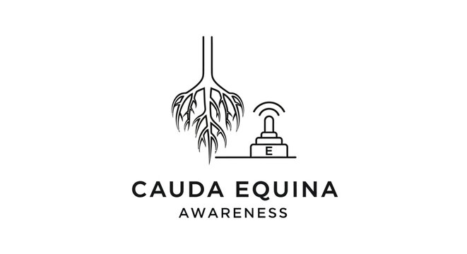 Minimalist logo design for Cauda Equina Awareness campaign.