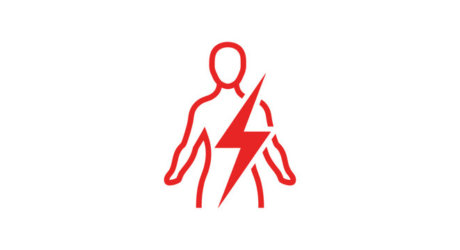 Electric Shock Hazard Warning Symbol in Red Outline.