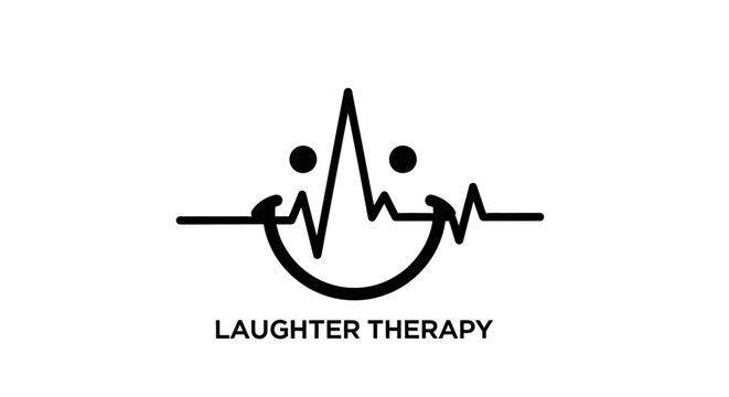Abstract Logo Design for Laughter Therapy Concept.