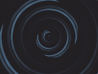 Fototapeta premium Dark swirls spiral inward with cool blue tones. Ripples glow softly against a deep, shadowy backdrop. The motion evokes calm, mystery, or deep focus