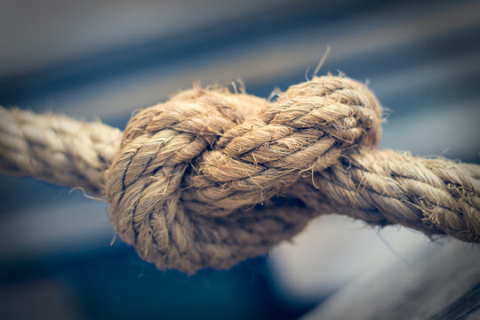 Knotted rope, close-up
