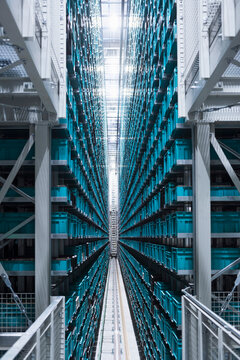 Modern automatized high rack warehouse