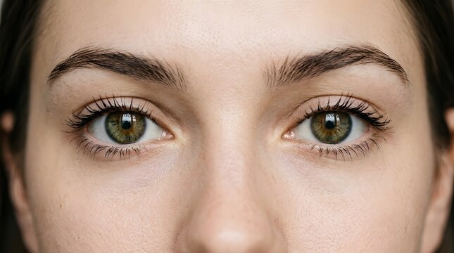 Close-up Portrait of Woman's Eyes, Looking Directly at Camera