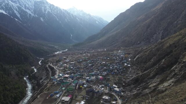 Chitkul india's last village drone shots 4k